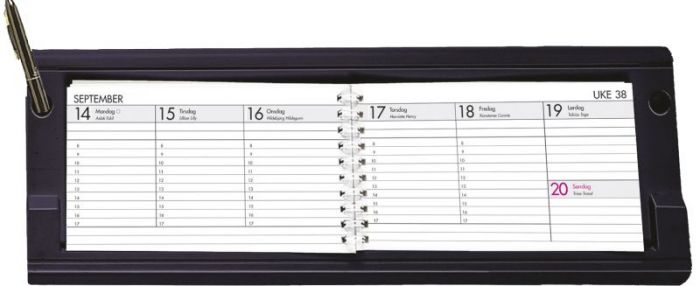 Lite stativ til ukeblokk/lille plankalender, sort