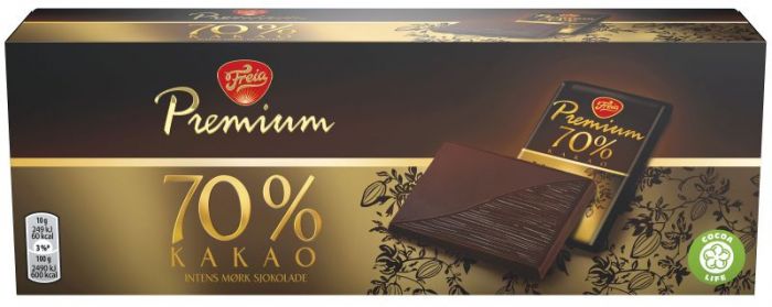 Premium Dark 70 Prosent Kakao Sjokolade 24Stk 