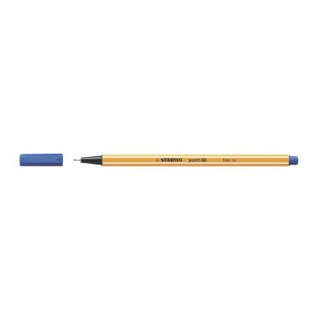 Fiberpenn Stabilo point 0,4mm, Blå (10 stk)