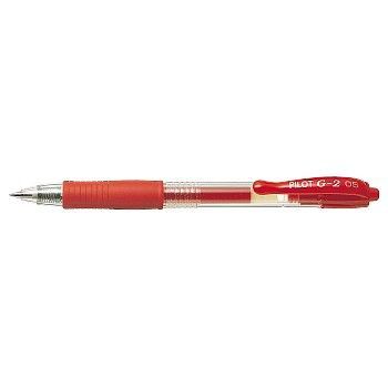 Rollerpenn Rød, Pilot G2 5, Strekbredde 0,3mm (12 stk)