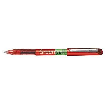 Rollerpenn Rød, Pilot Greenball 07, Strekbredde 0,5mm (10 stk)